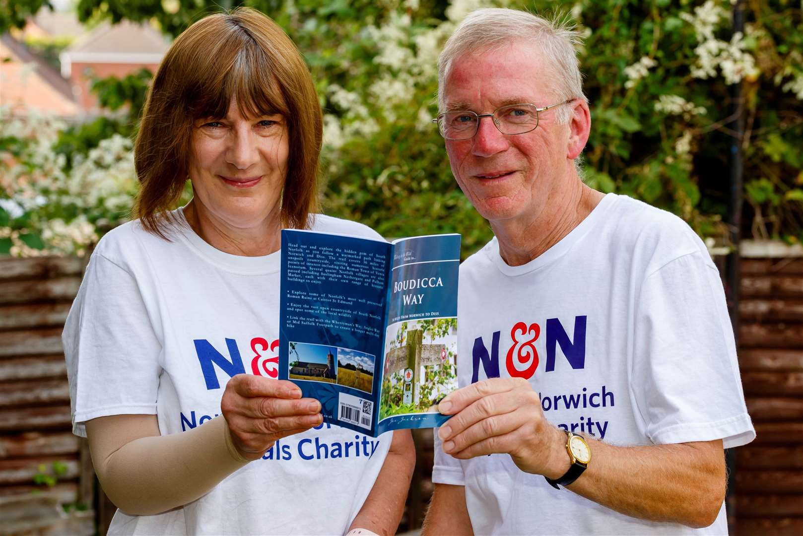 Deidre Wilson-Kent and Barry Fortune who’ll be walking 36-miles from Norwich to Diss next week for charity. Picture: Mark Bullimore