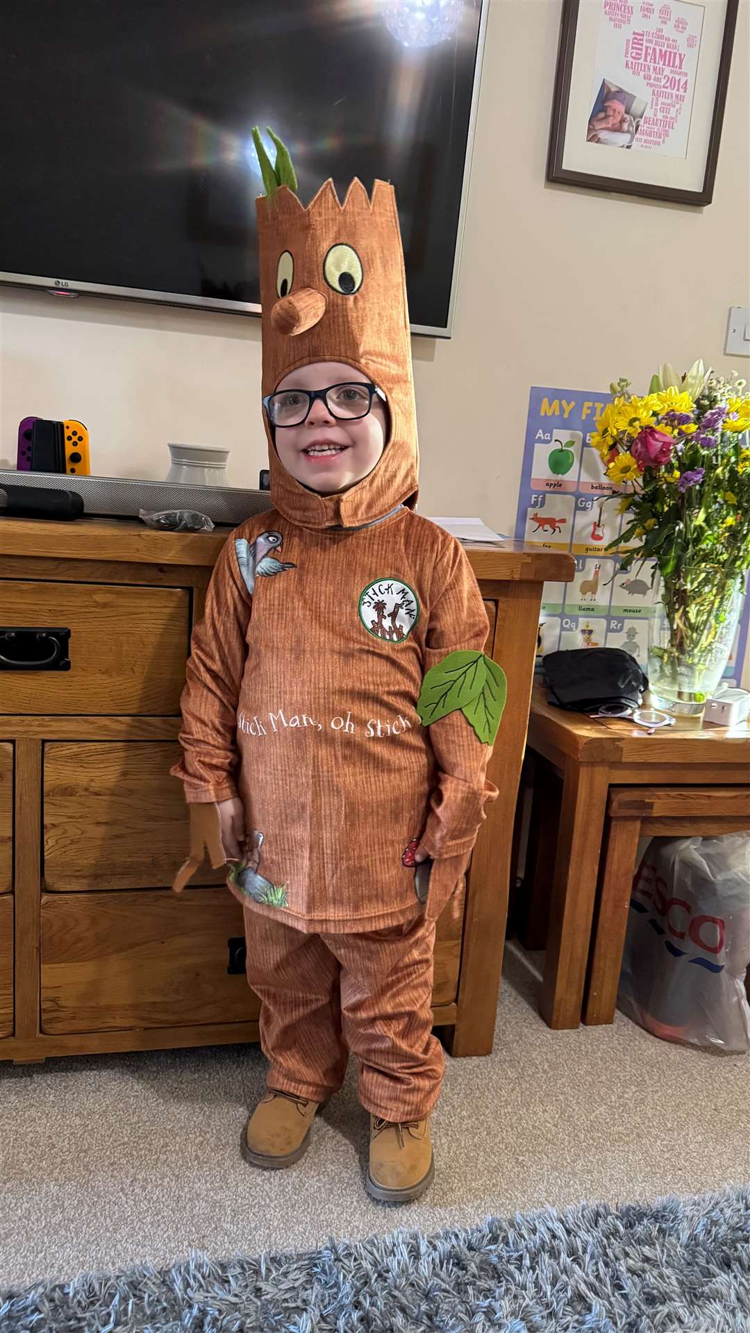 Four-year-old Dylan Green, four, from Diss Infants as Stick Man. Picture submitted