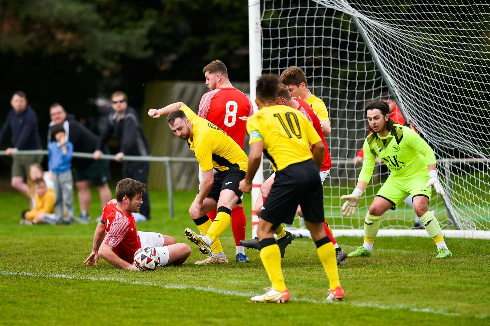 Action between Downham Town and Debenham LC at the SCL Memorial Field. Picture: Ian Burt