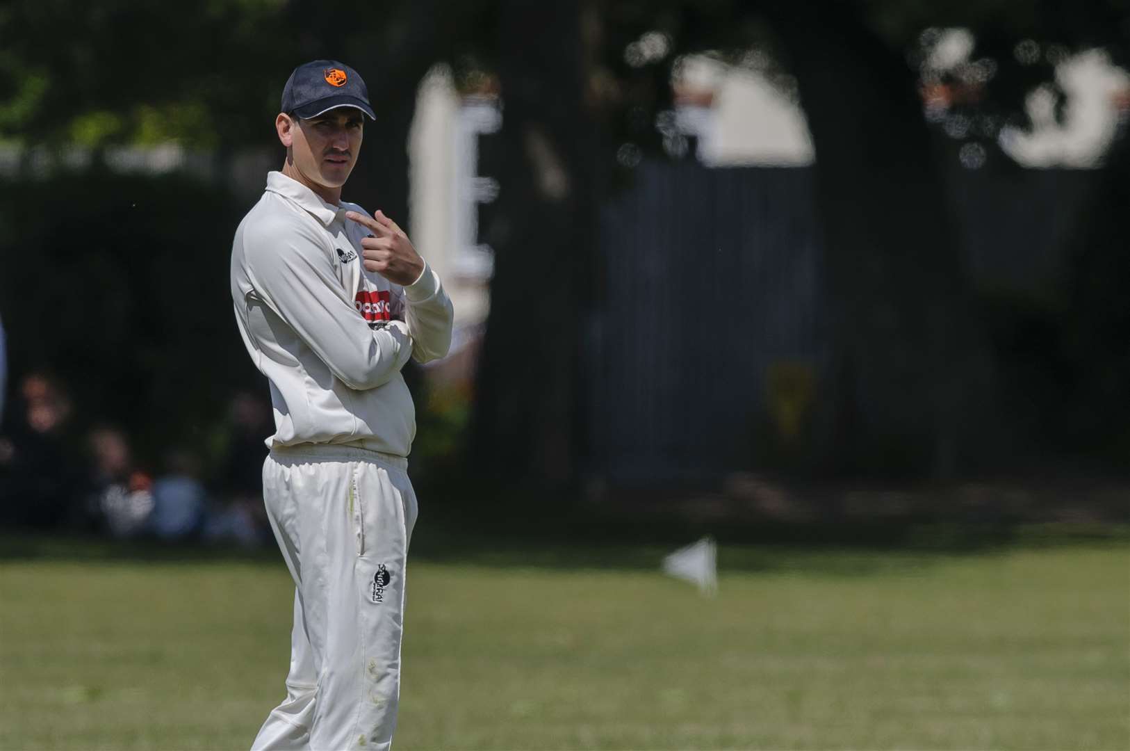 Cricket action from Diss v Cromer..Jebb Swallow..Picture: Mark Bullimore Photography. (12707520)