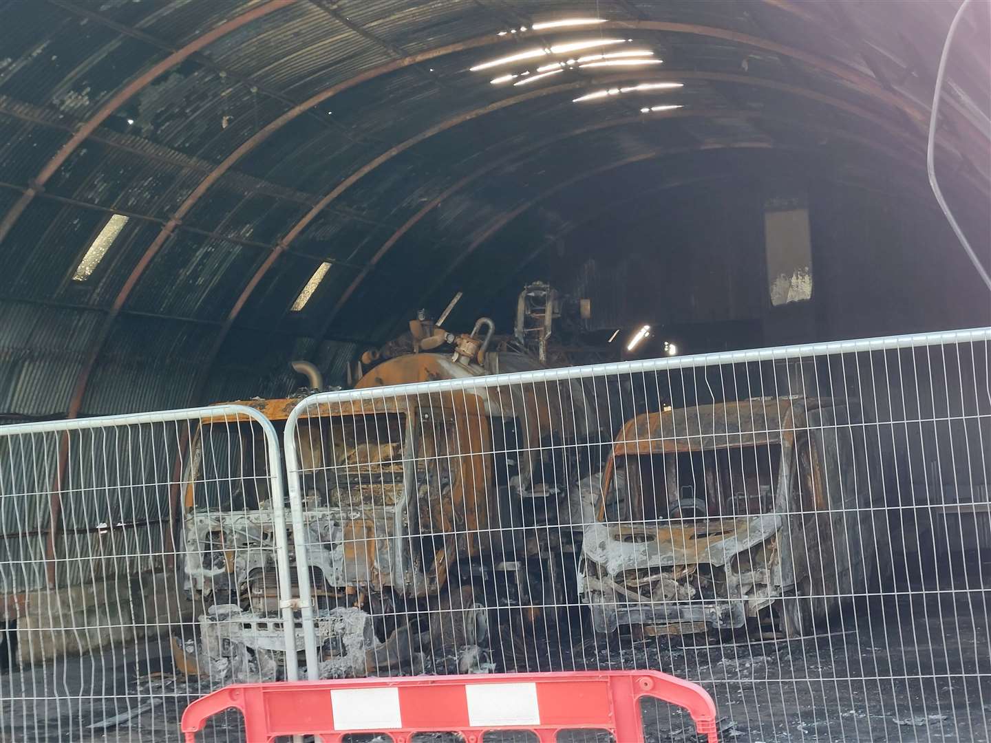 Police are treating a vehicle fire in Brome as an arson. Picture: Suffolk Police