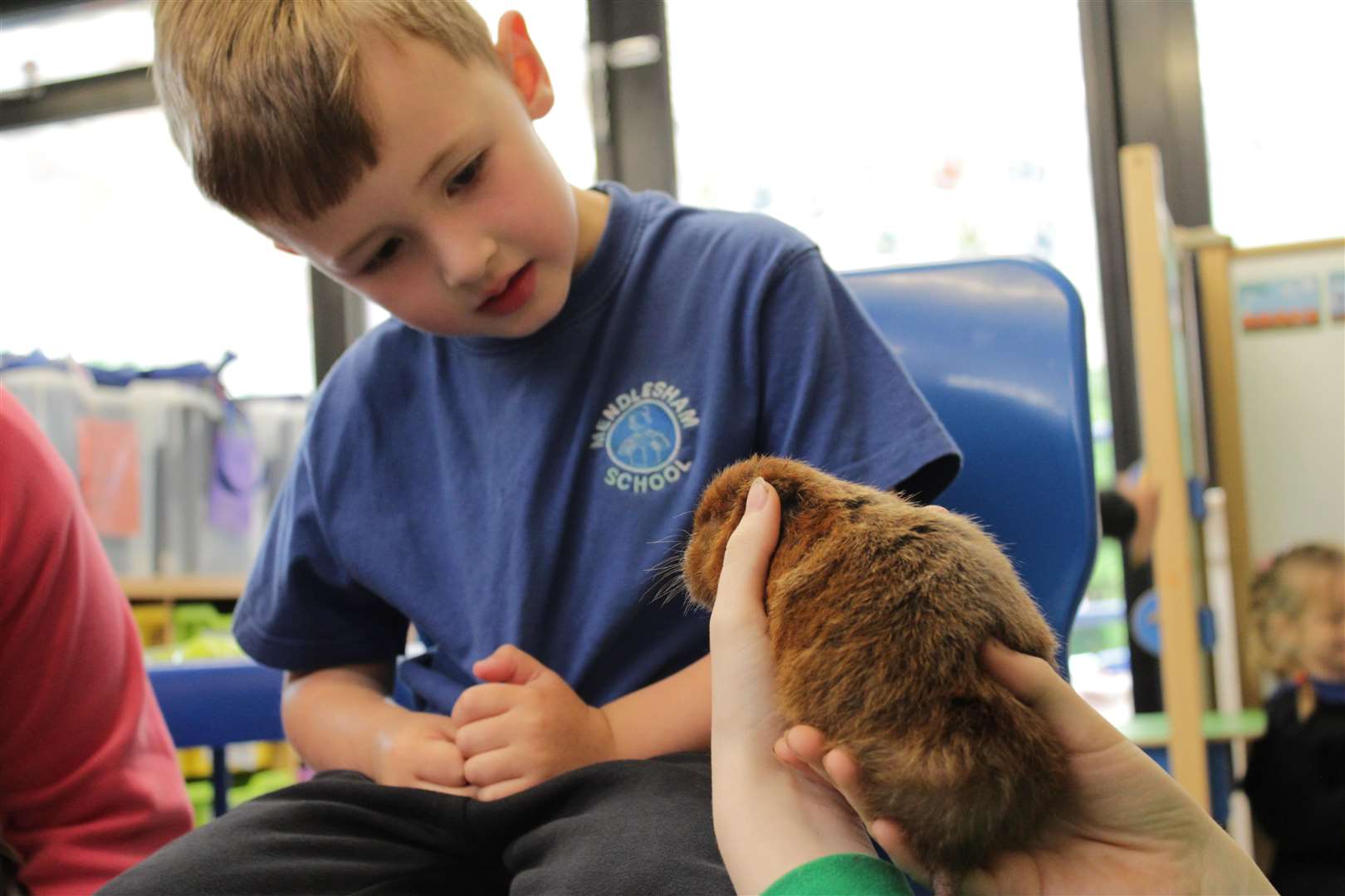 Students also met Doris the lesser bamboo rat. Picture: JMAT