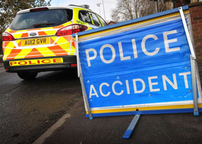 Police on the scene of an RTC