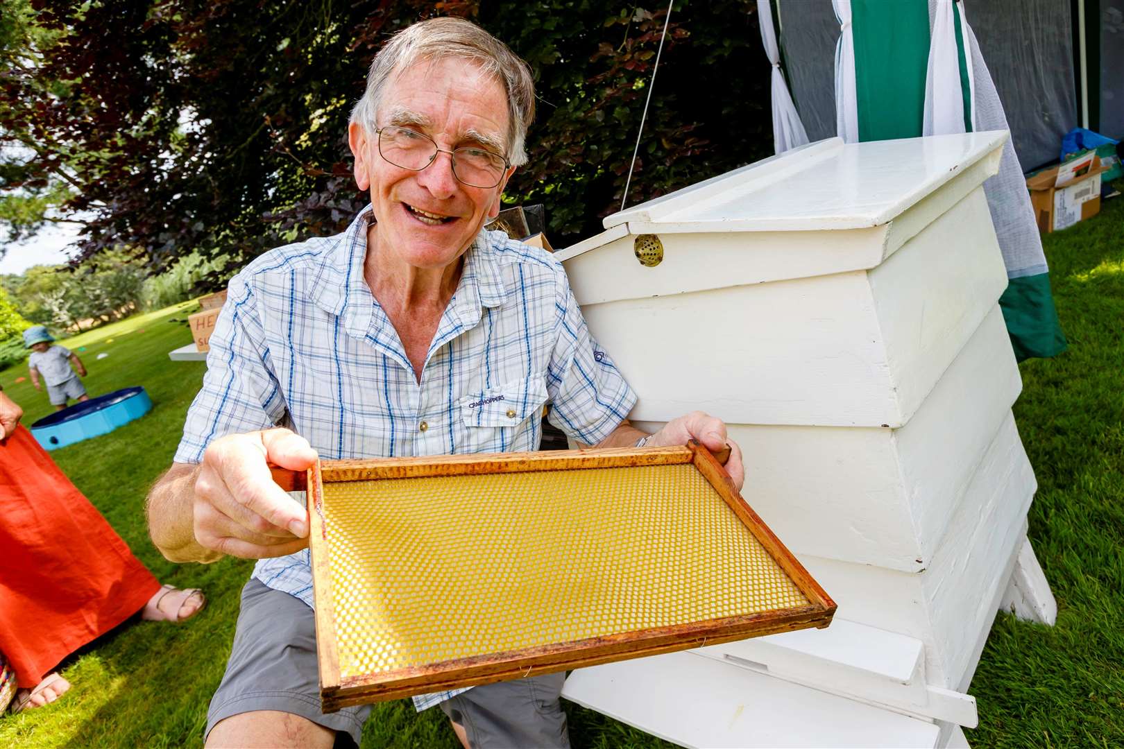 Peter Grimble of Glebe Meadow Bees. Picture: Mark Bullimore