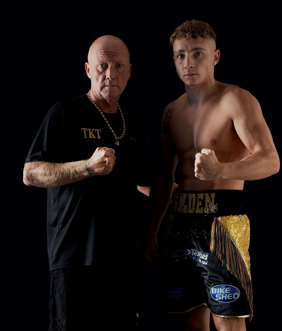 Darrel Keen (left) with his son Kieren, who will make his pro debut later this yearPicture: Dave Doughty