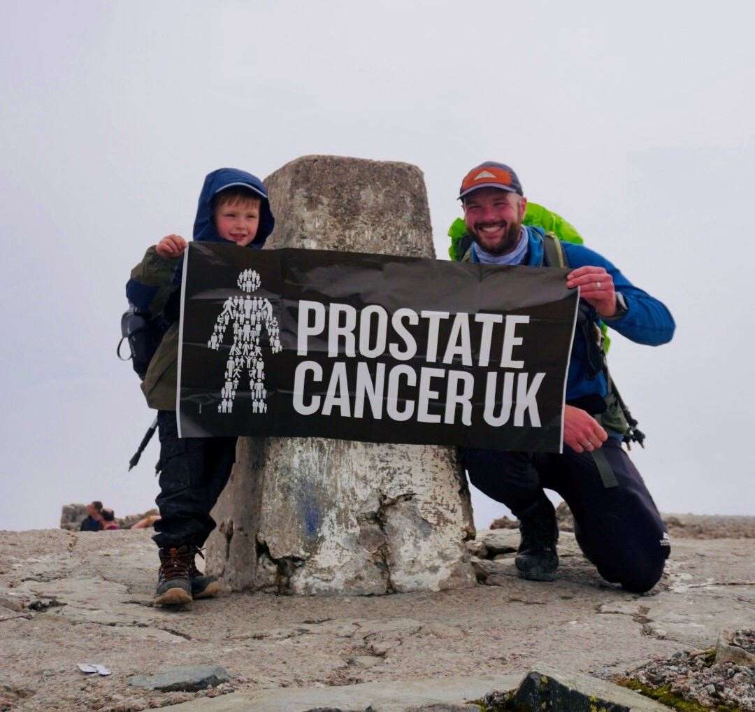 Jasper and Peter Dunsmore at the top of Ben Nevis. Picture: Contributed