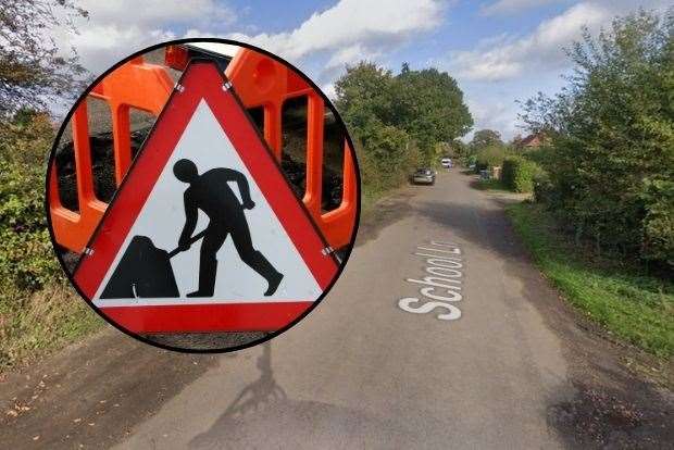 The work on School Lane will be between January 20 and 23. Picture: Google Maps / iStock