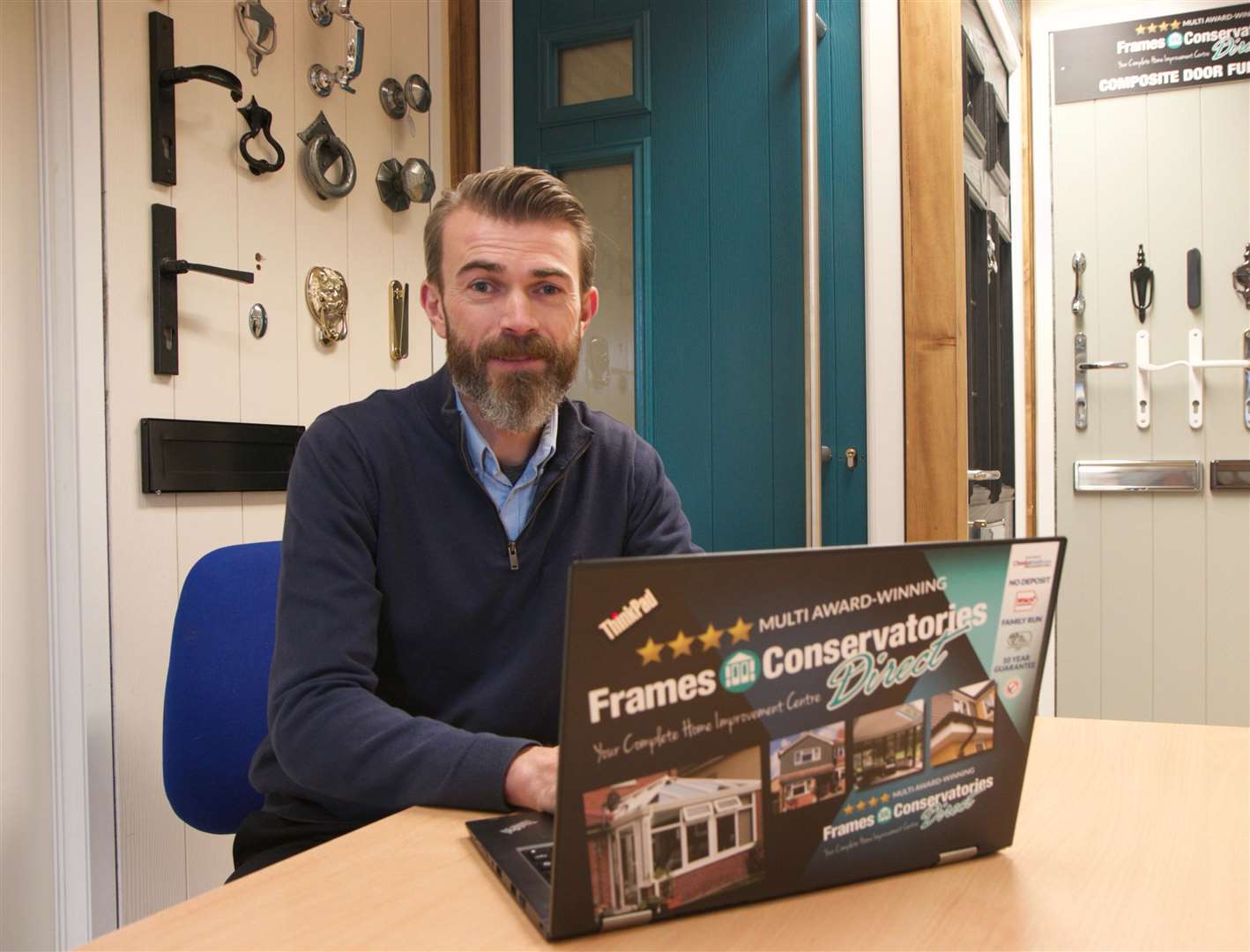 Gavin Barston at the new showroom