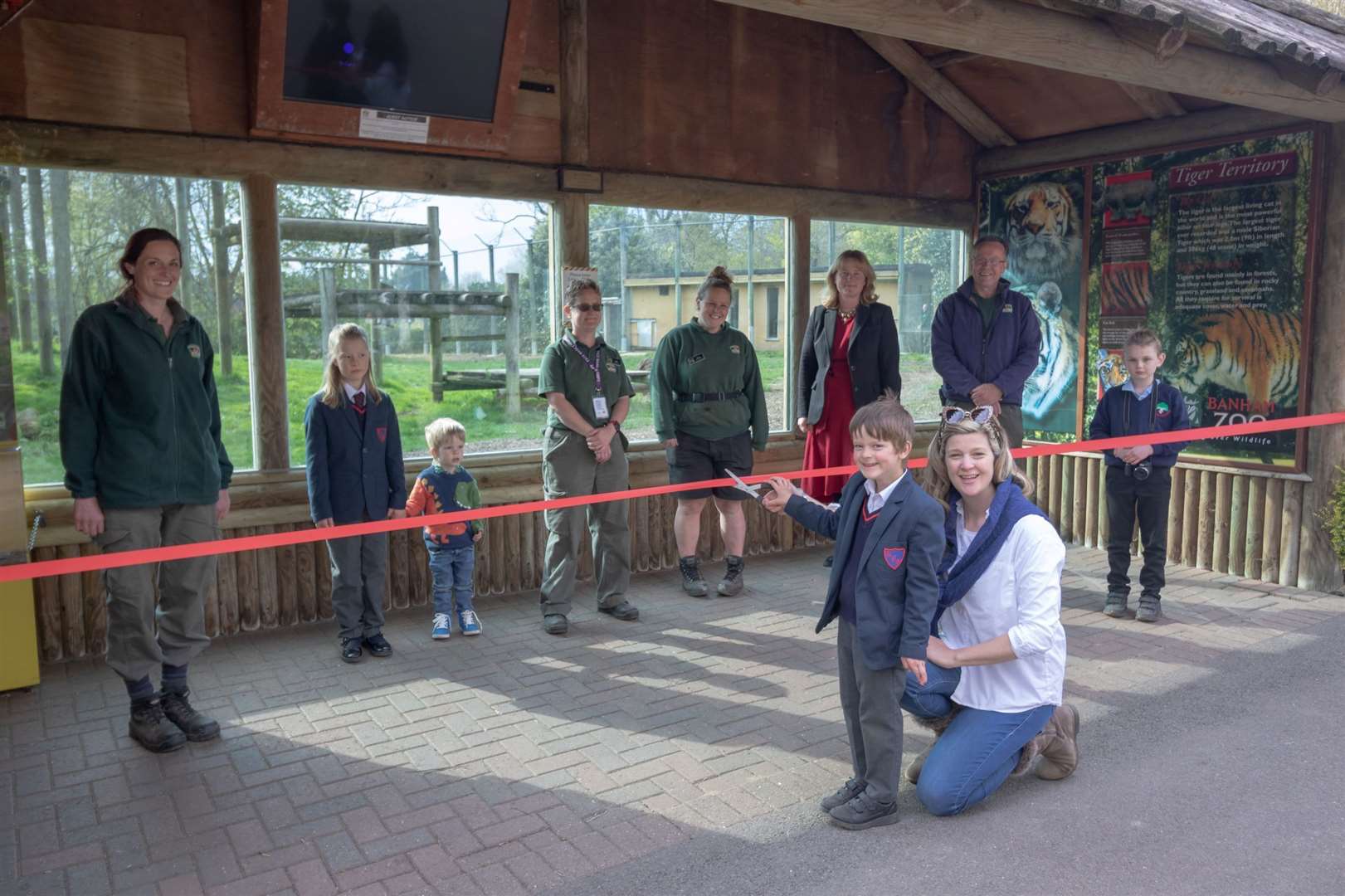 Freddie was invited to the cut the ribbon during a socially distanced ceremony last month.