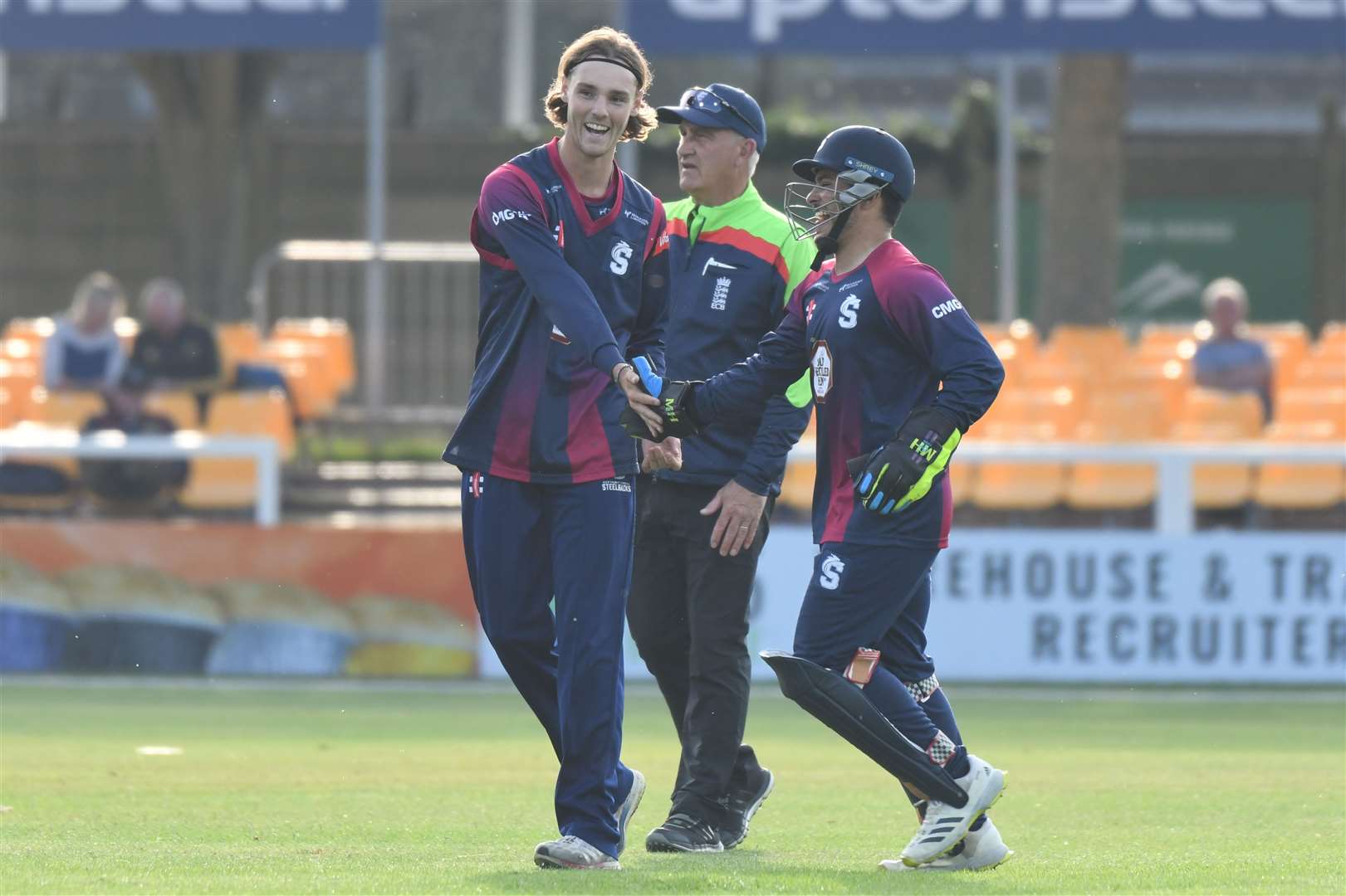 Freddie Heldreich playing for Northamptonshire Steelbacks against Leicestershire Foxes in June 2021. Picture Kyle Andrews