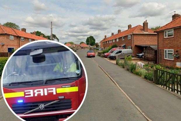 Crews were called to Uplands Way, Diss, this morning. Picture: Google Maps / iStock