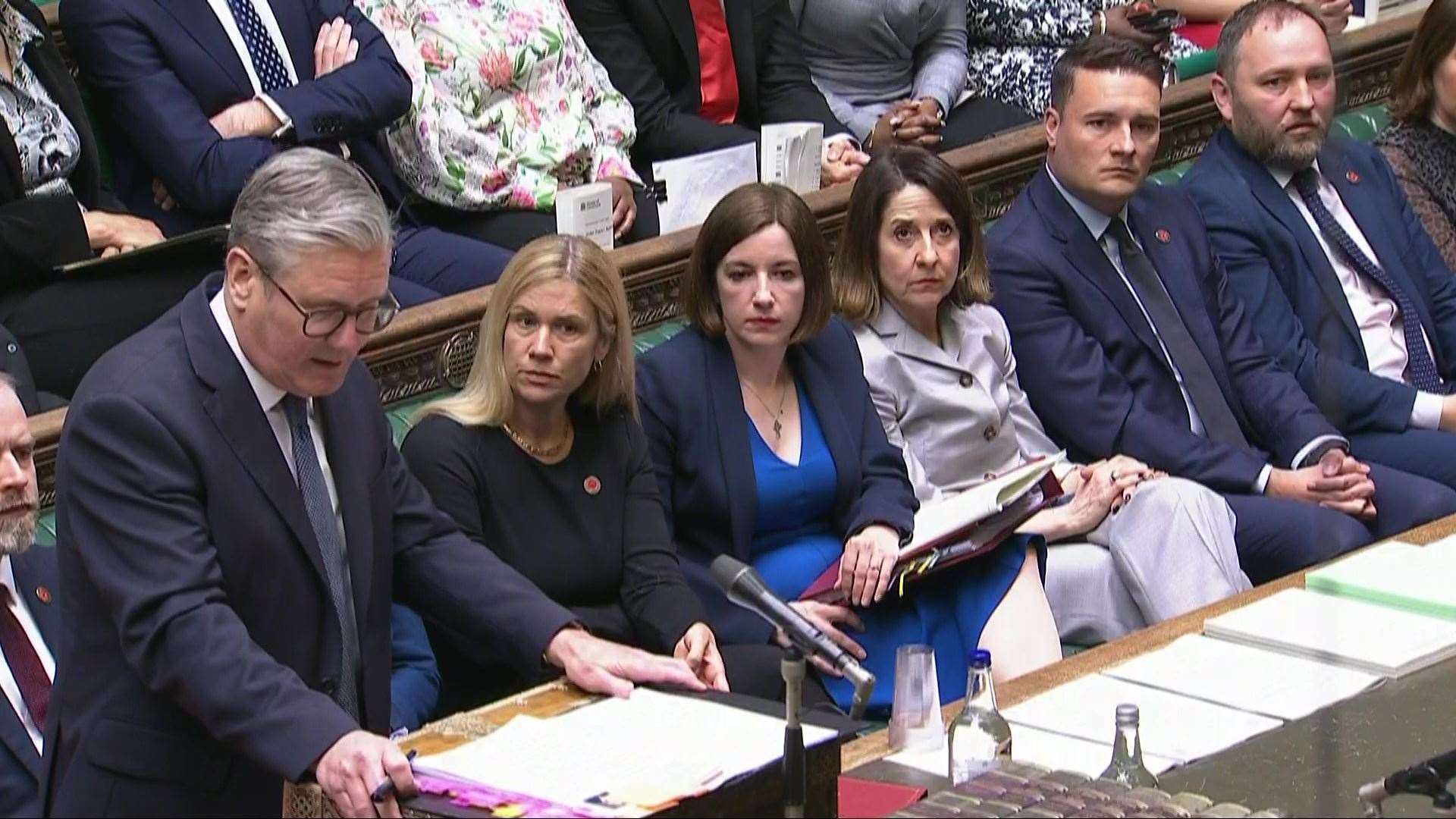 Sir Keir Starmer called for calm at the beginning of PMQs (House of Commons/UK Parliament/PA)