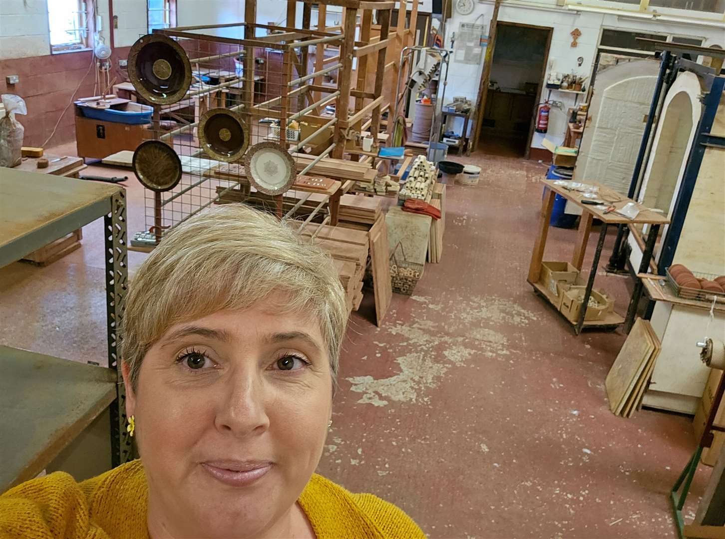 Angela Lane inside the new Kenninghall Community Studio