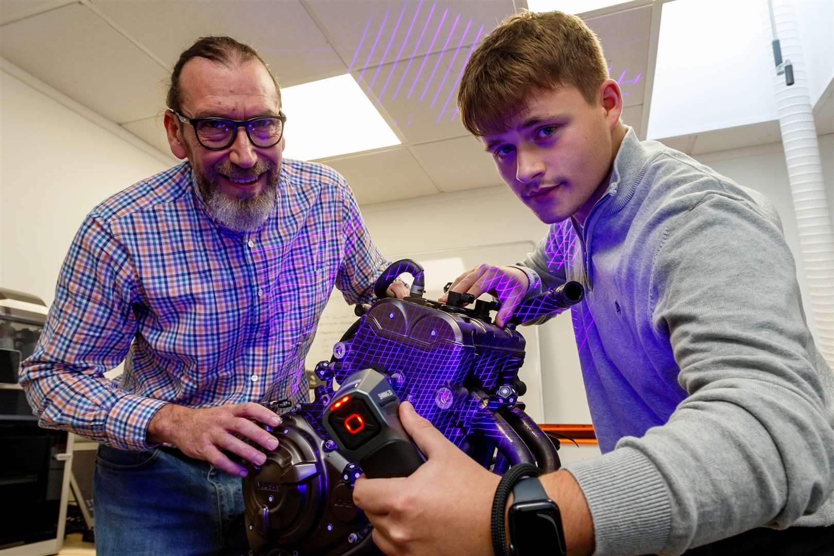 Director Rick Simpson and Zack Hines, an apprentice design engineer. Picture: Mark Bullimore