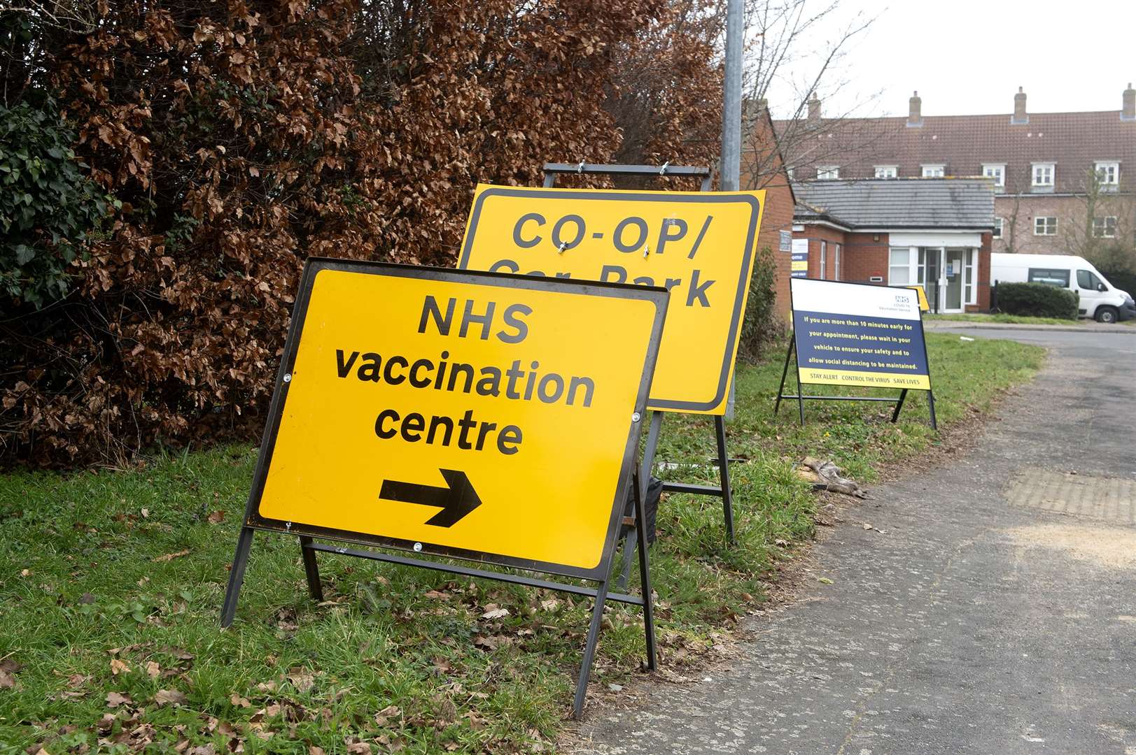 Signs outside the Old Paddock Road Surgery, in Harleston, last year. Picture by Mecha Morton