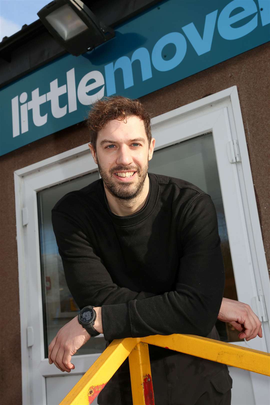 Owner Harry Eves outside Little Movers in Diss. Picture: Mark Bullimore