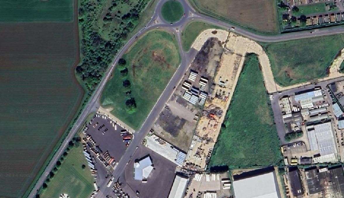 The aerial view of the new service station development. Picture: Google Maps