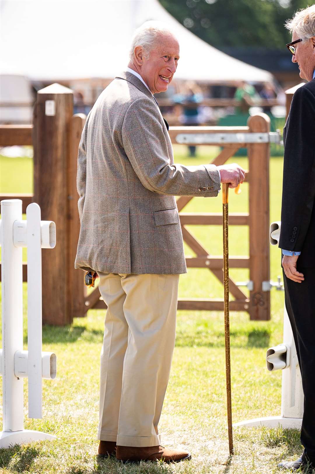 The King attends the Royal Windsor Horse Show at Windsor Castle in Berkshire (Aaron Chown/PA)