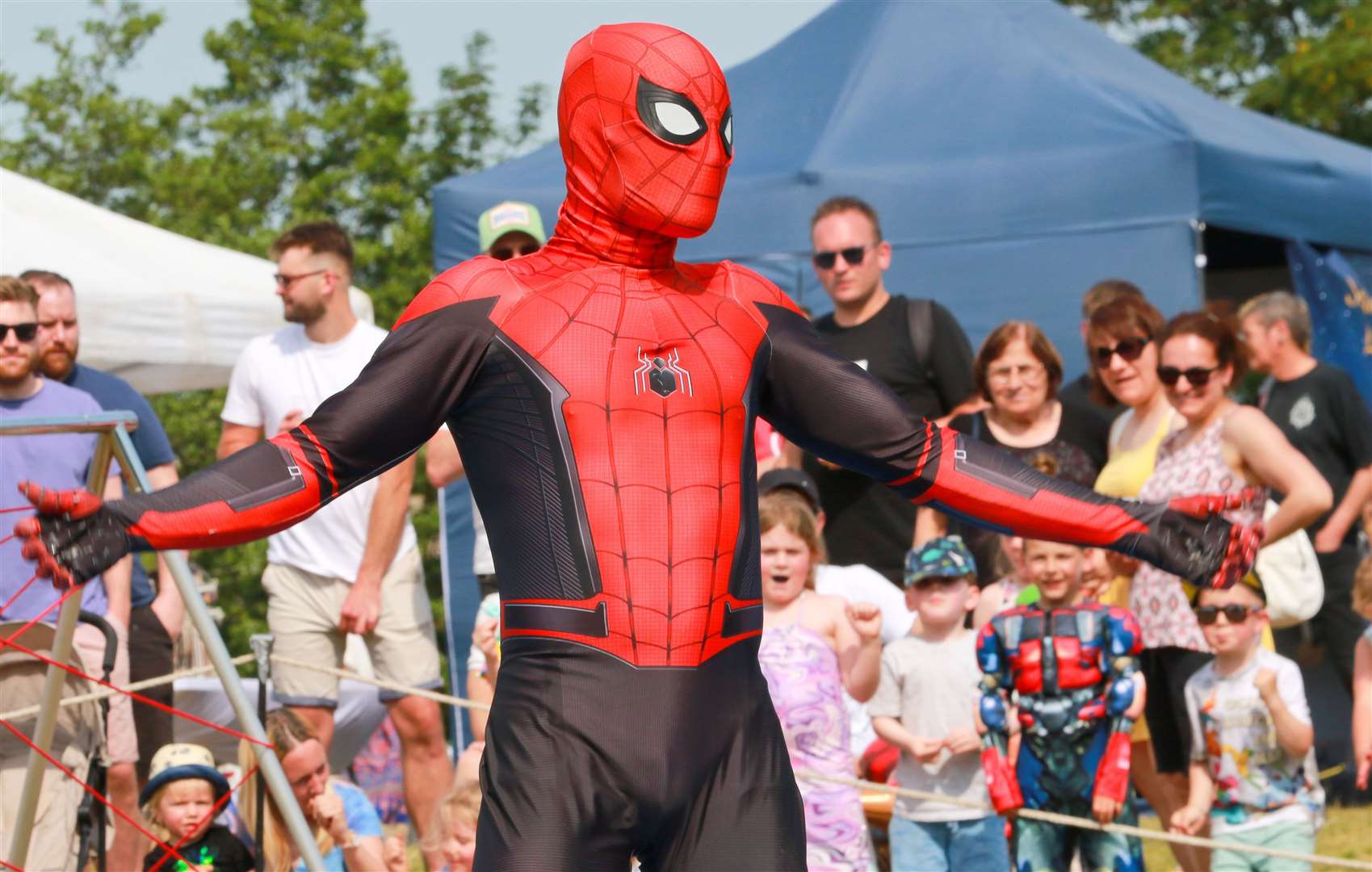 Even Spider-Man made an appearance. Pictures: Gary Donnison