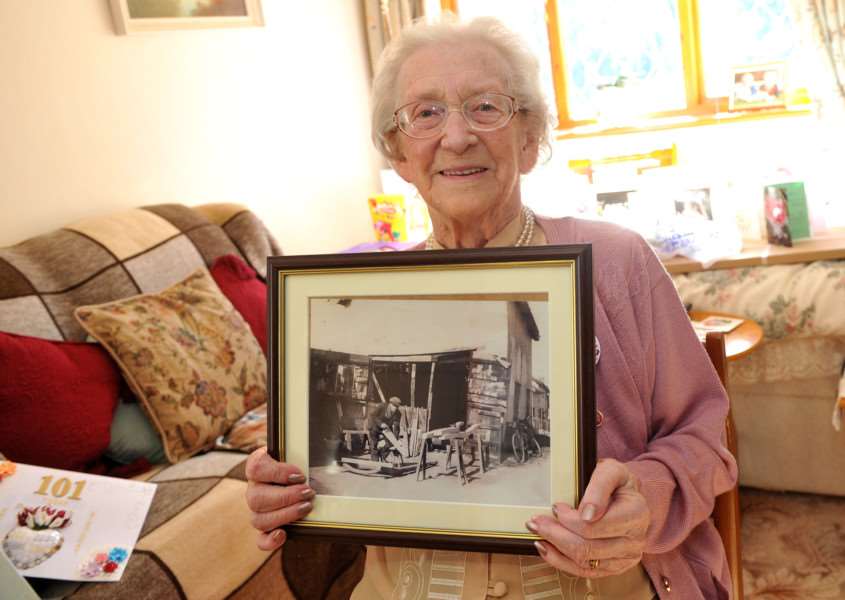 Marjorie Brand celebrated her 101 birthday ANL-150927-190357009