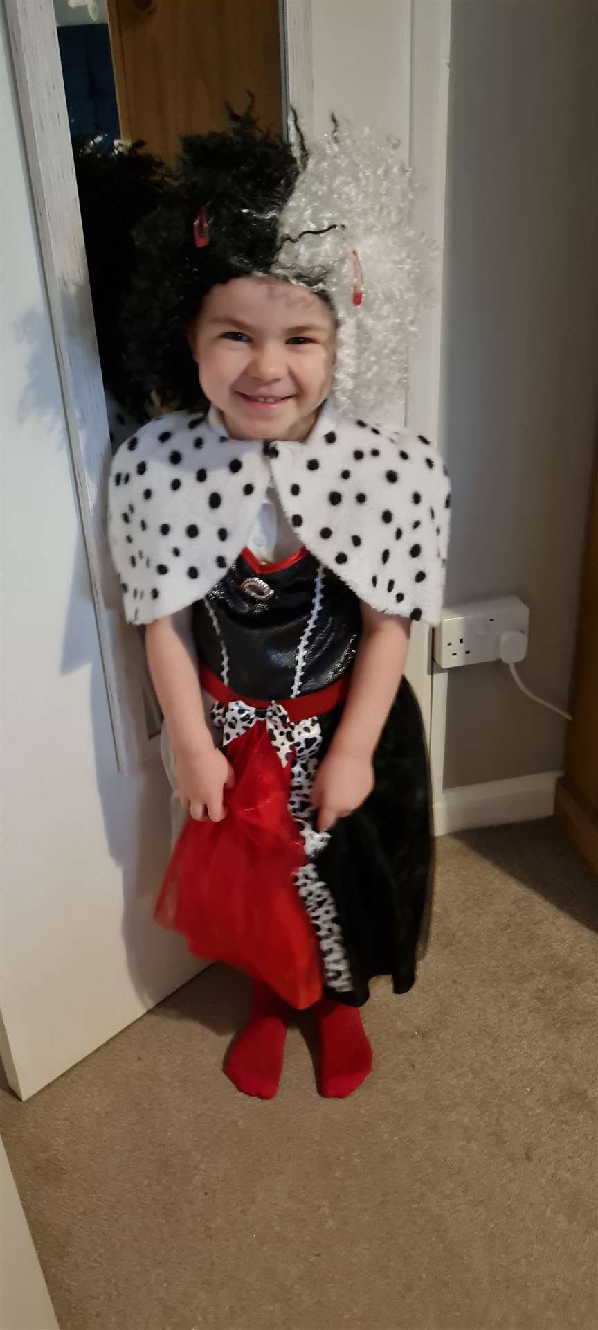 Sienna Myhill, four, who attends Wilby Primary School was Cruella de Vil.