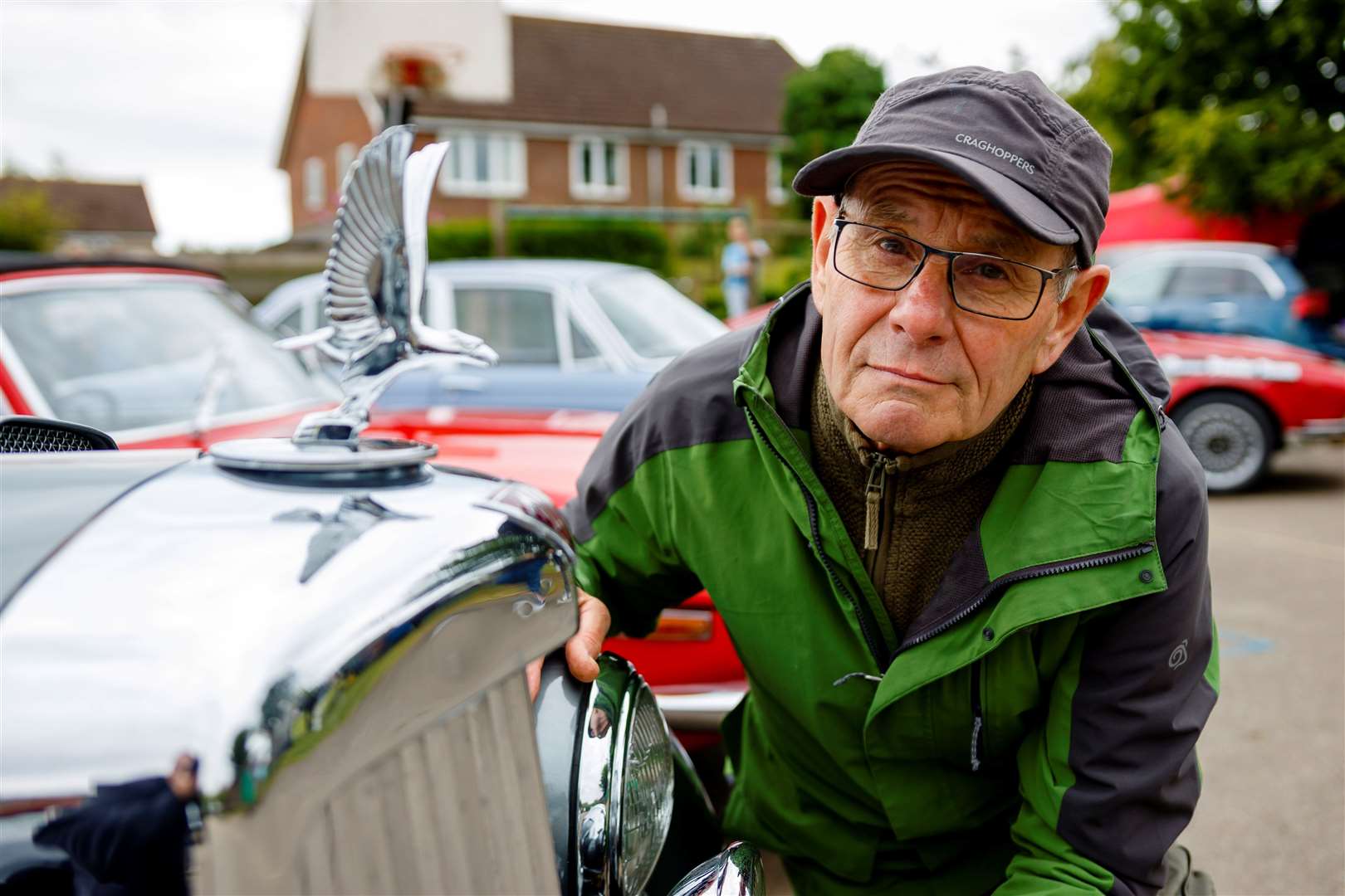 Trevor Hale with 1955 Alvis TC21/100 Grey Lady. Picture: Mark Bullimore