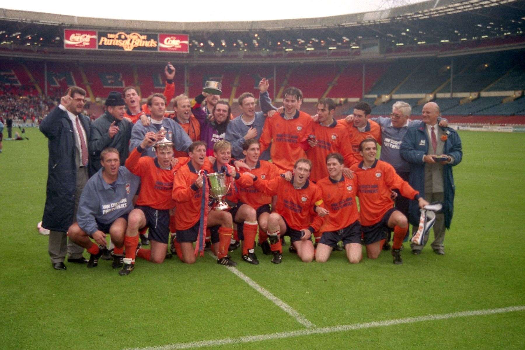 Diss Town winning the FA Vase at the old Wembley in 1994