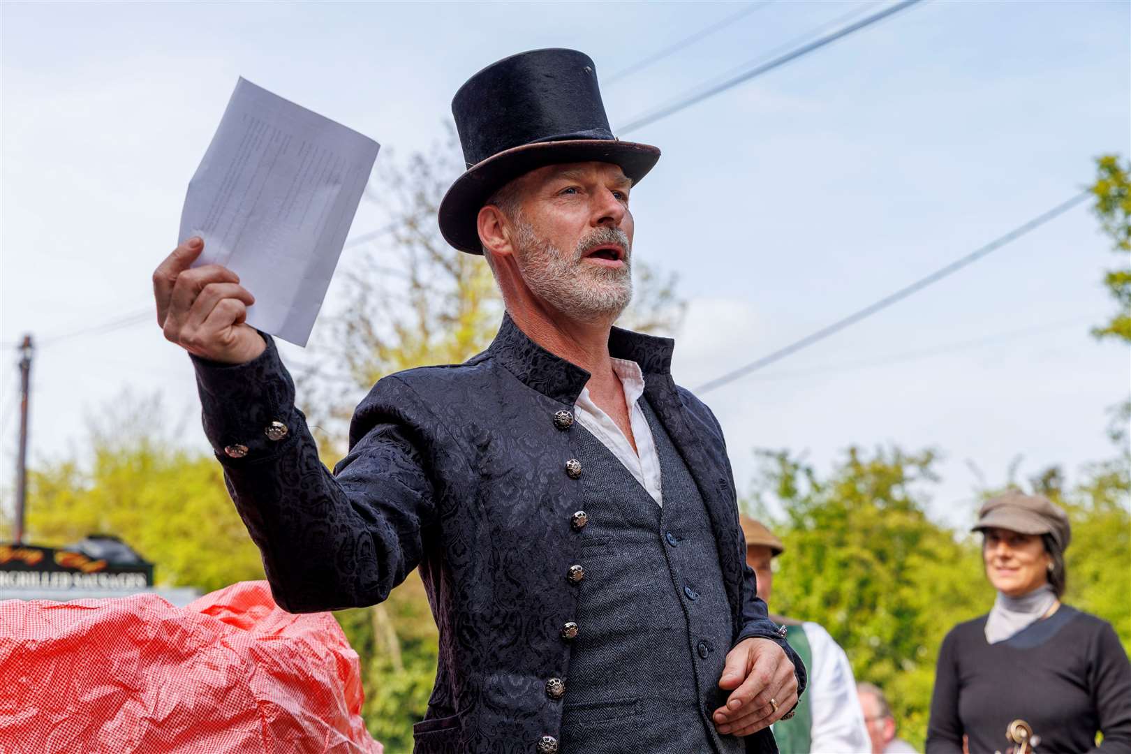 Keeping order: Phil Halls said he hoped people enjoyed the weirdness of the day.