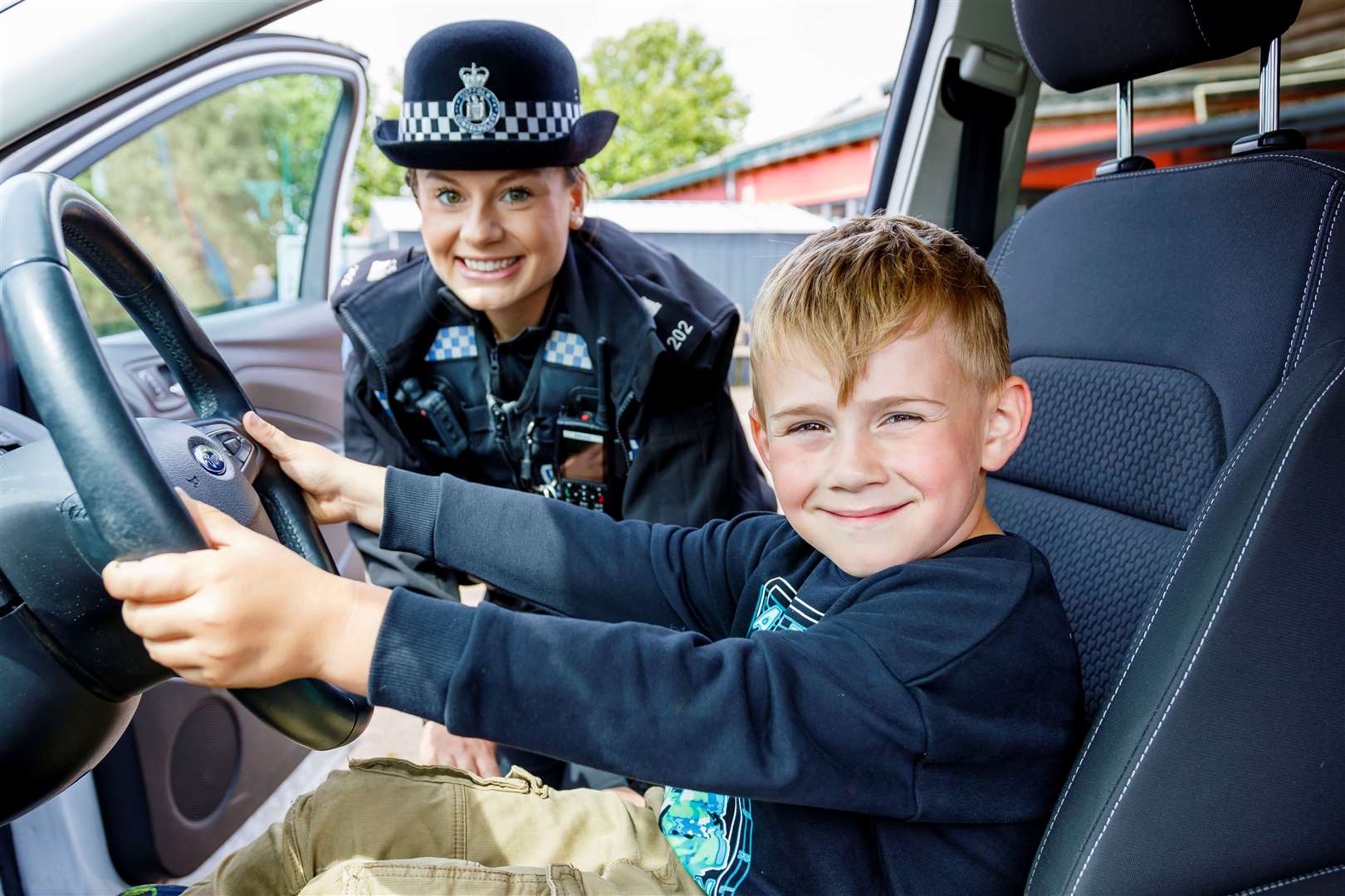 Eddie Frost and PC Stephens. Picture: Mark Bullimore
