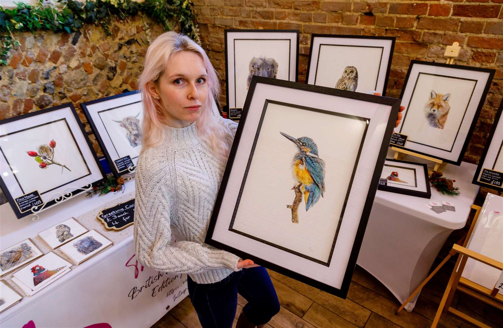 Bressingham, Norfolk, 11/11/2023Bressingham Hall and High Barn - Christmas craft fair, pictured is Tori Woolley of The Pink Hare. Picture: Mark Bullimore Photography 2023