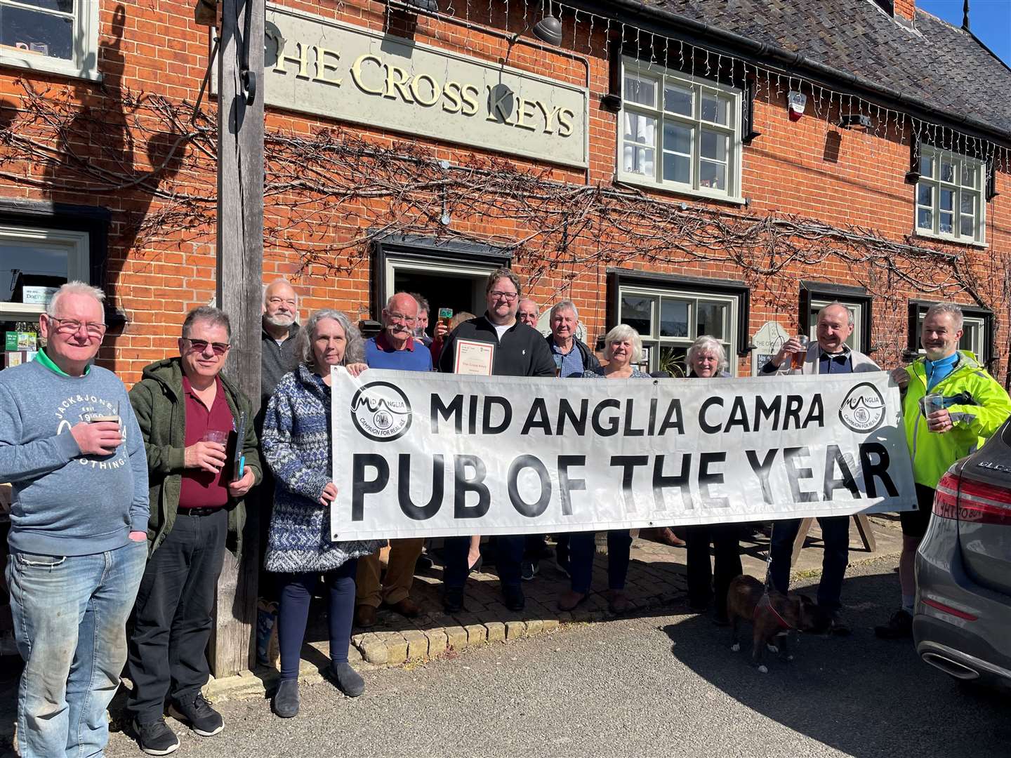 Cross Keys Redgrave, in The Street, has been named Mid Anglia Camra Regional Pub of the Year for 2025. Picture: Submitted