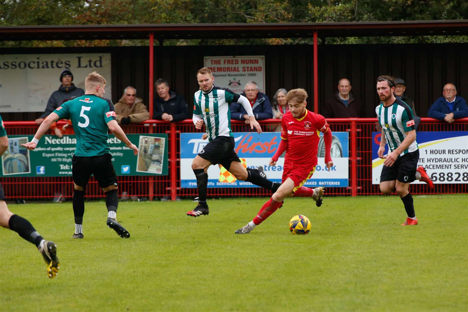 Callum Page scored two goals for Needham Market and was given the man-of-the-match award in their home win against Bromsgrove Sporting Picture: Terry Hunter (42743466)