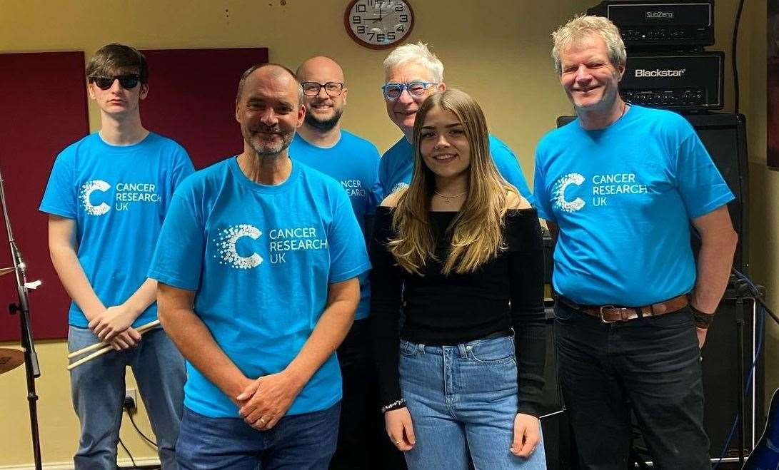 The Workin Progress band who are performing to raise money for Cancer Research UK. Picture submitted