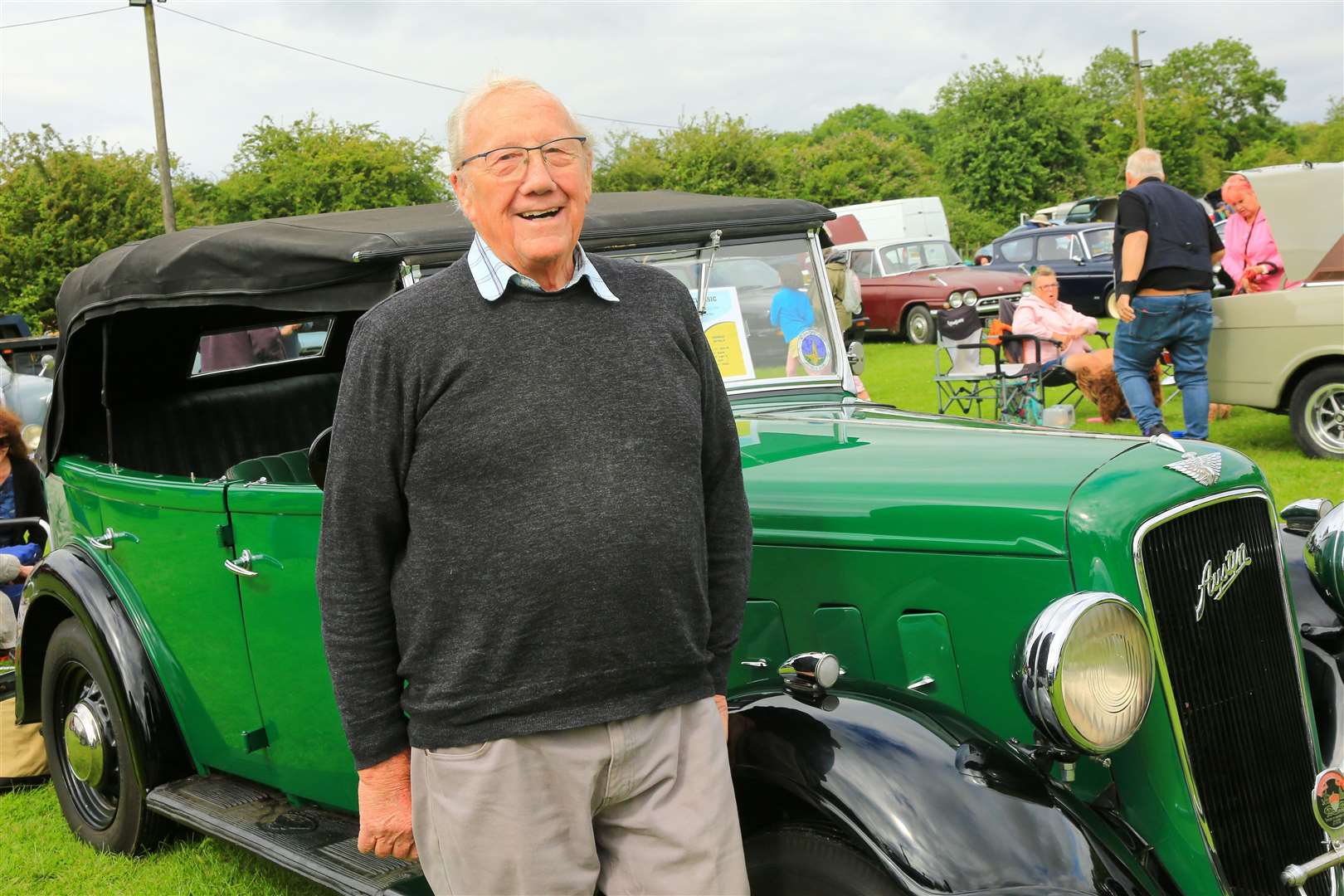 Eric Linford with his Austin 12. Pictures: Gary Donnison