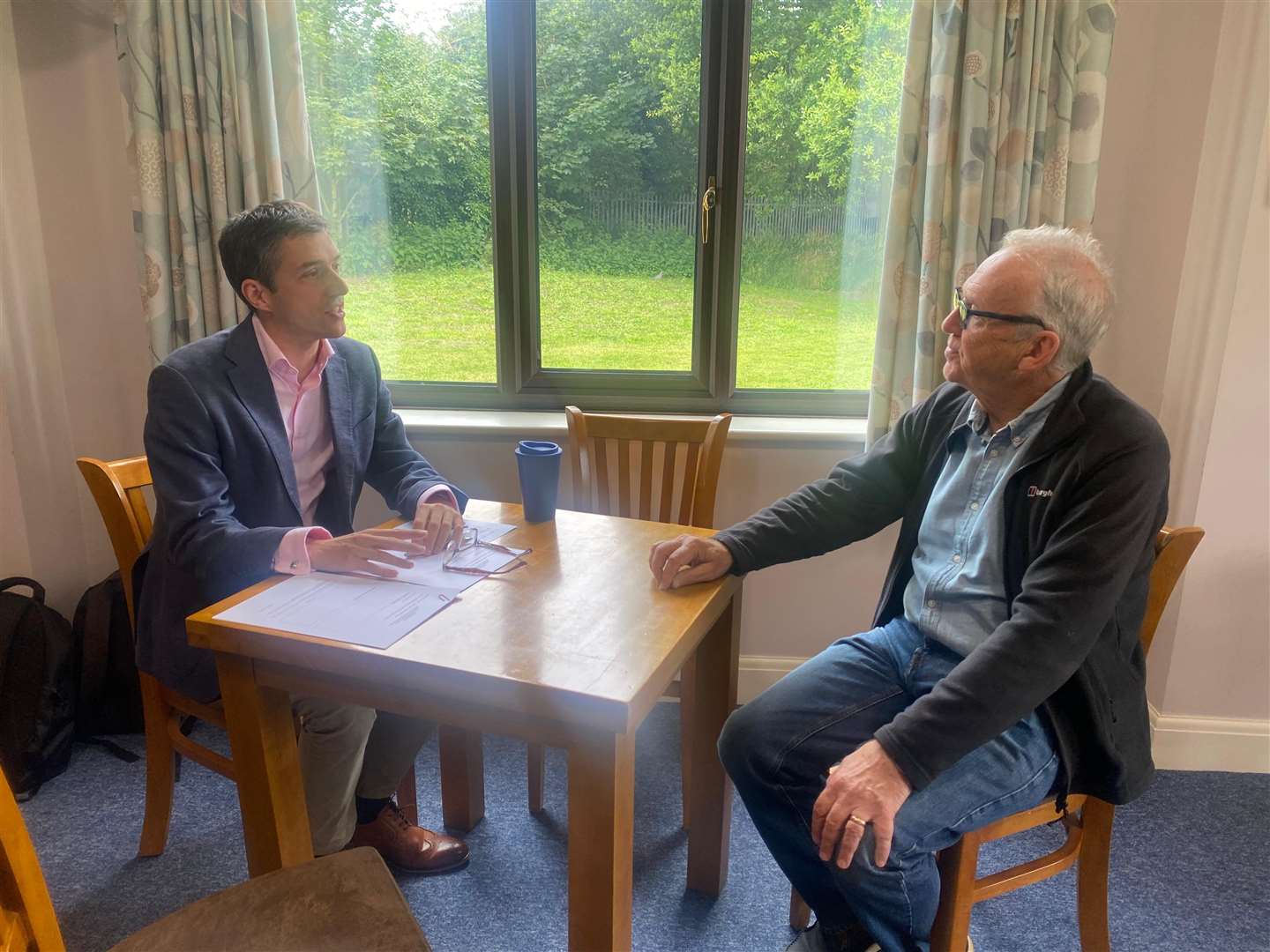 The new Waveney Valley MP taking his first public surgery. Picture submitted