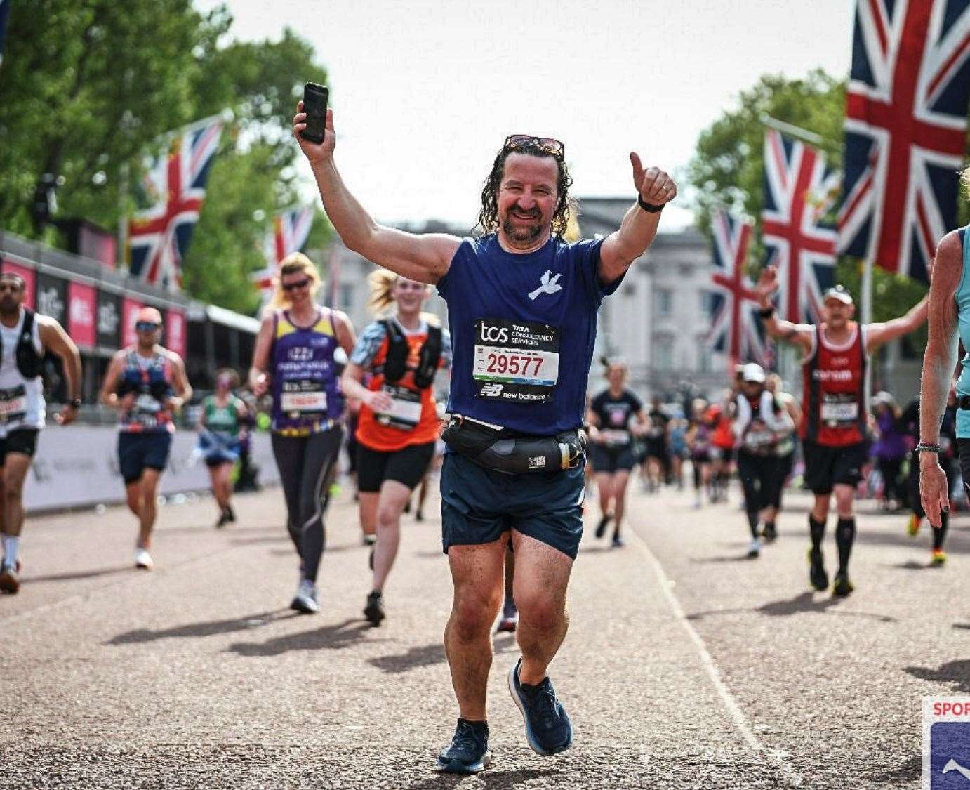 Alan Pagan running the London Marathon. Picture submitted