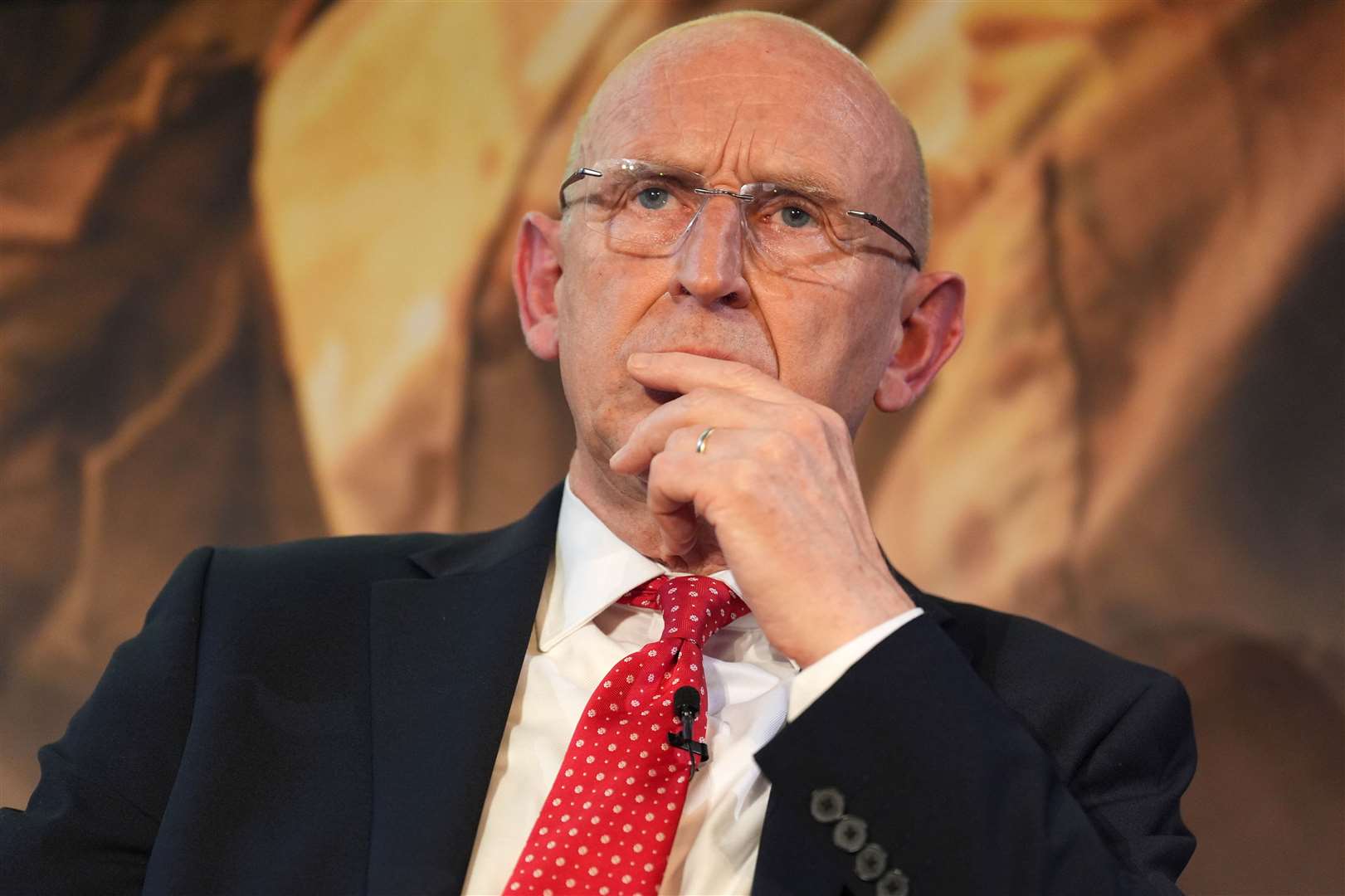 Defence Secretary John Healey was asked a question by an audience member at the conference (Lucy North/PA)
