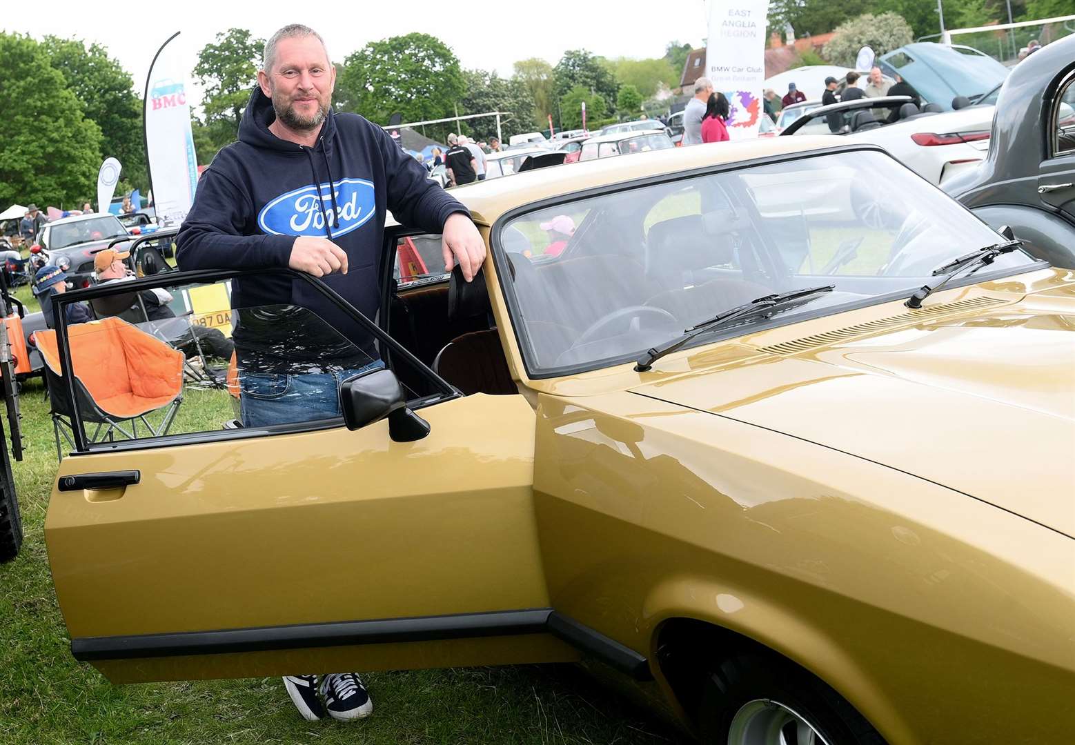 James Stanley with his 1980 Ford Capri 1600 GL. Picture: Mecha Morton