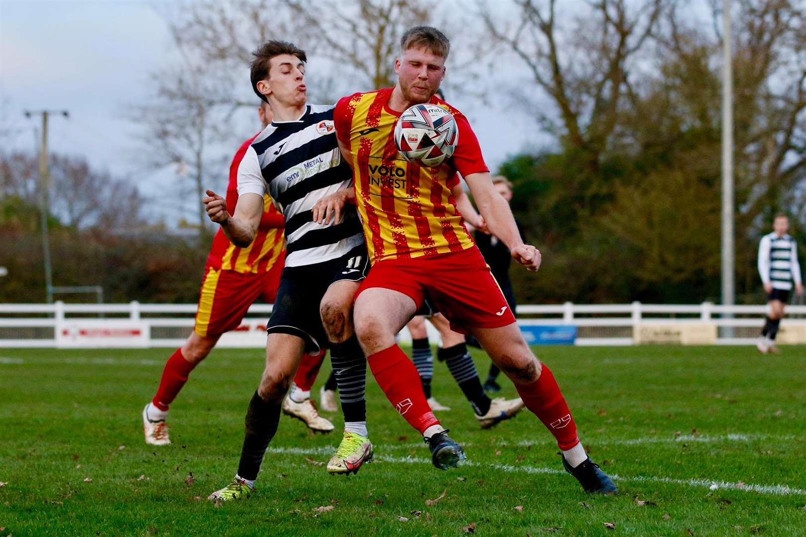 Walsham-le-Willows battle against Tilbury Picture: Mark Bullimore