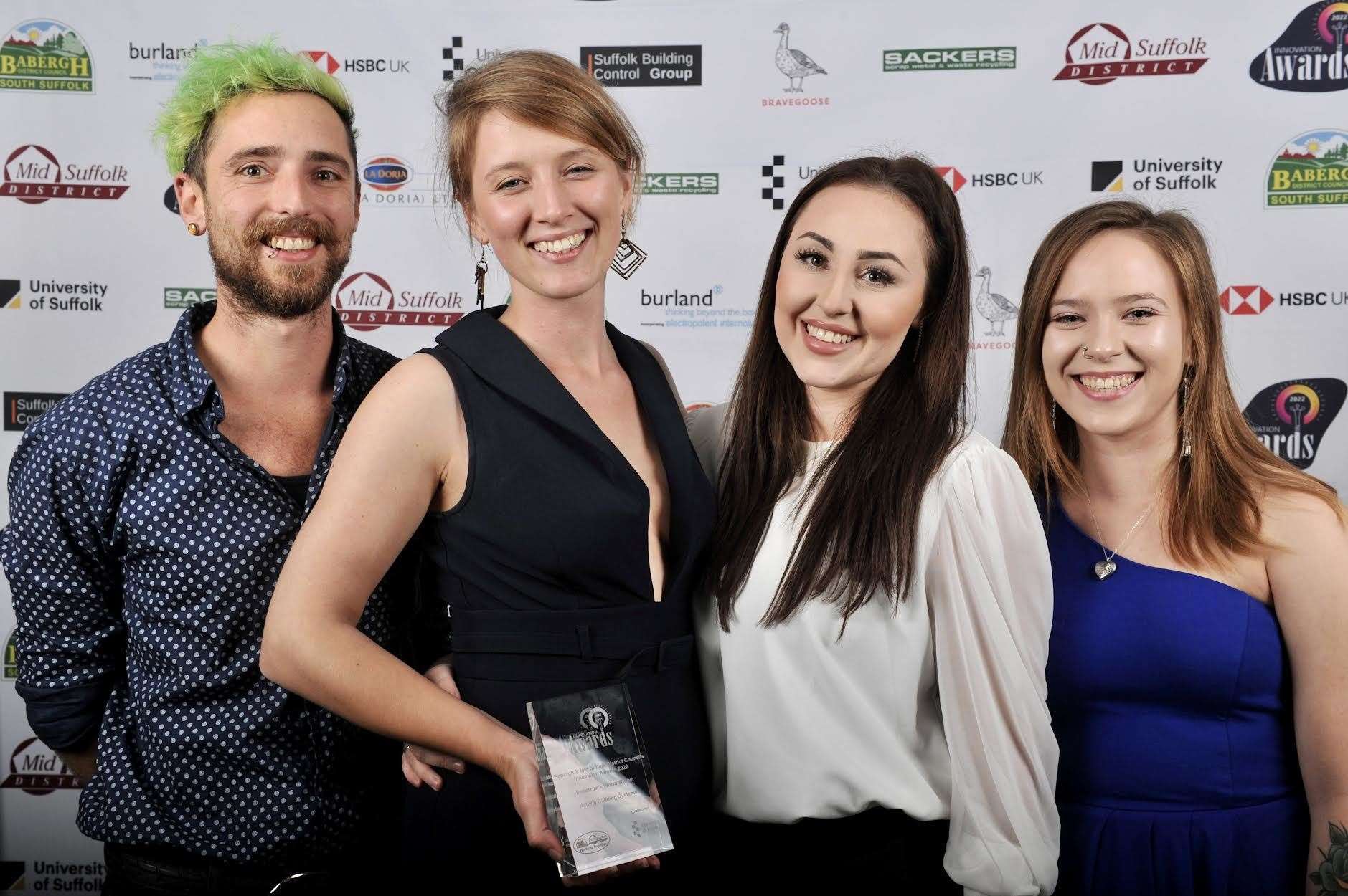 Graeme Jones, director Chloe Donovan, Melissa Wicks and Rosie Donovan. Picture: Babergh and Mid Suffolk Council
