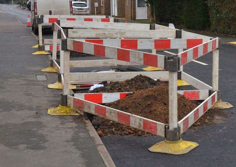 Road works.